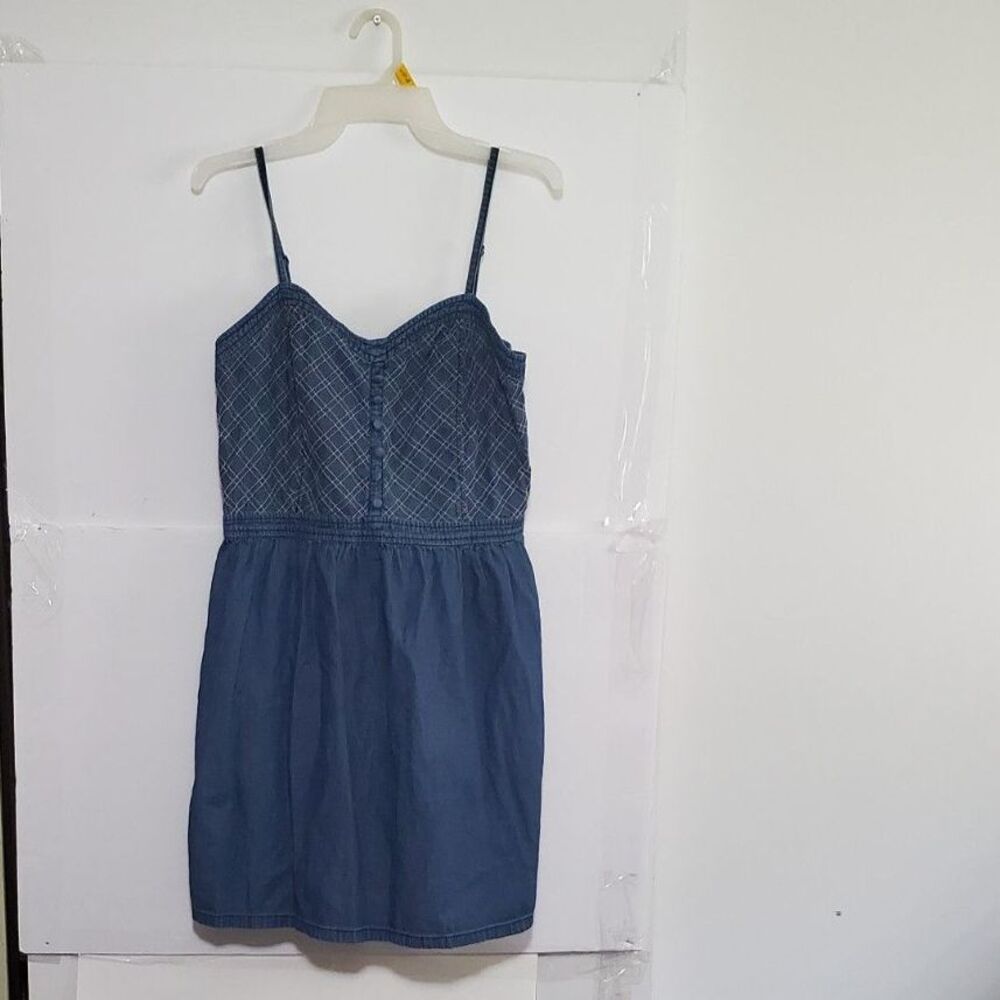 A Joe Boxer Women's/Jr's Denim Dress Country Boho Cottage Core Size L